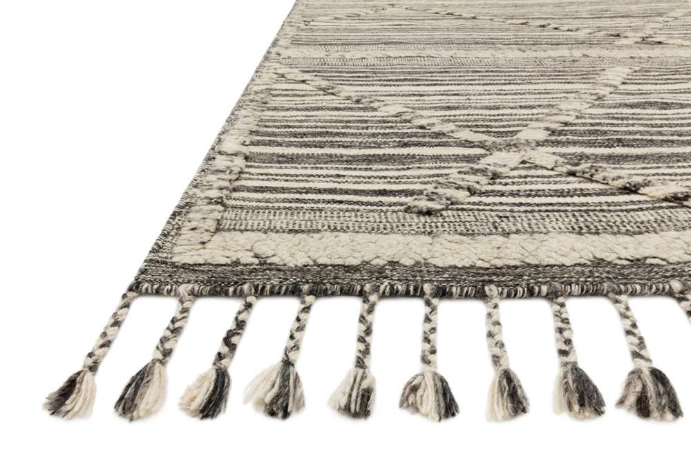 Loloi - Iman Ivory / Charcoal 8-6in x 11-6in Area Rug - IMANIMA-01IVCC86B6 veiw 3