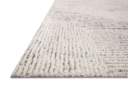 Loloi - Levitt Shag Ivory / Grey 18in x 18in Sample Rug - LEVTLEV-02IVGY160S veiw 4