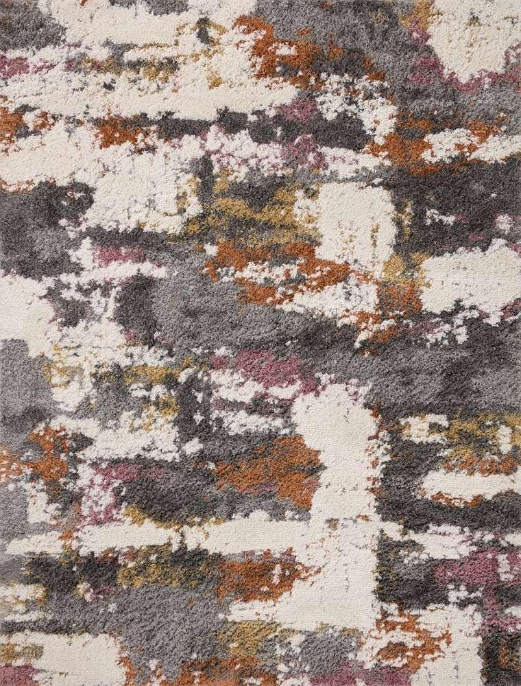Loloi - Levitt Shag Grey / Multi 5-3in x 7-6in Area Rug - LEVTLEV-04GYML5376 veiw 1