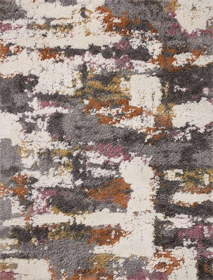 Loloi - Levitt Shag Grey / Multi 5-3in x 7-6in Area Rug - LEVTLEV-04GYML5376 veiw 1