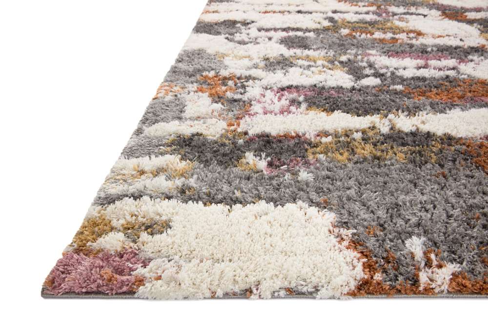 Loloi - Levitt Shag Grey / Multi 5-3in x 7-6in Area Rug - LEVTLEV-04GYML5376 veiw 3