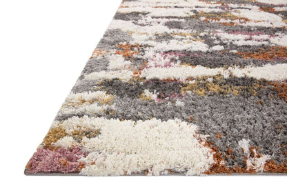Loloi - Levitt Shag Grey / Multi 5-3in x 7-6in Area Rug - LEVTLEV-04GYML5376 veiw 3
