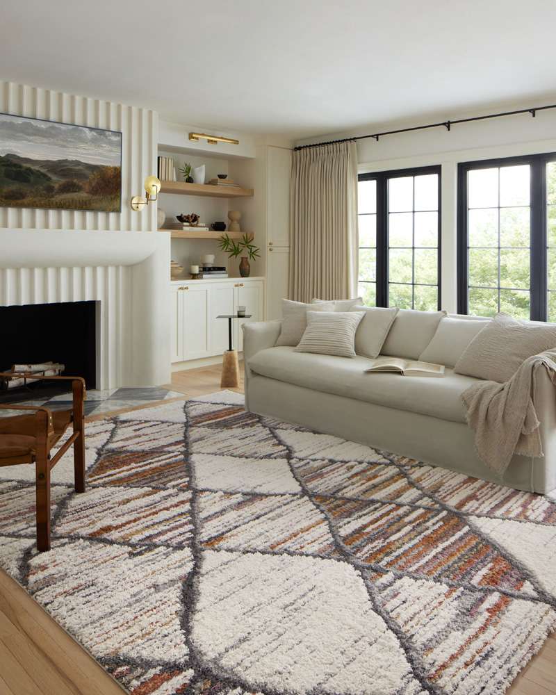 Loloi - Levitt Shag Ivory / Fiesta 9-3in x 13 Area Rug - LEVTLEV-05IVFD93D0 veiw 2