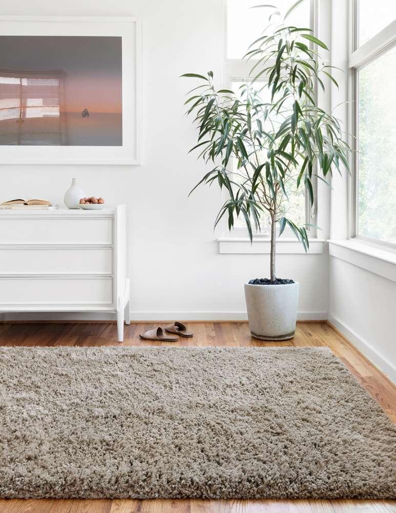 Loloi - Mila Shag Taupe 5-0in x 7-6in Area Rug - MMILMIL-01TA005076 veiw 2