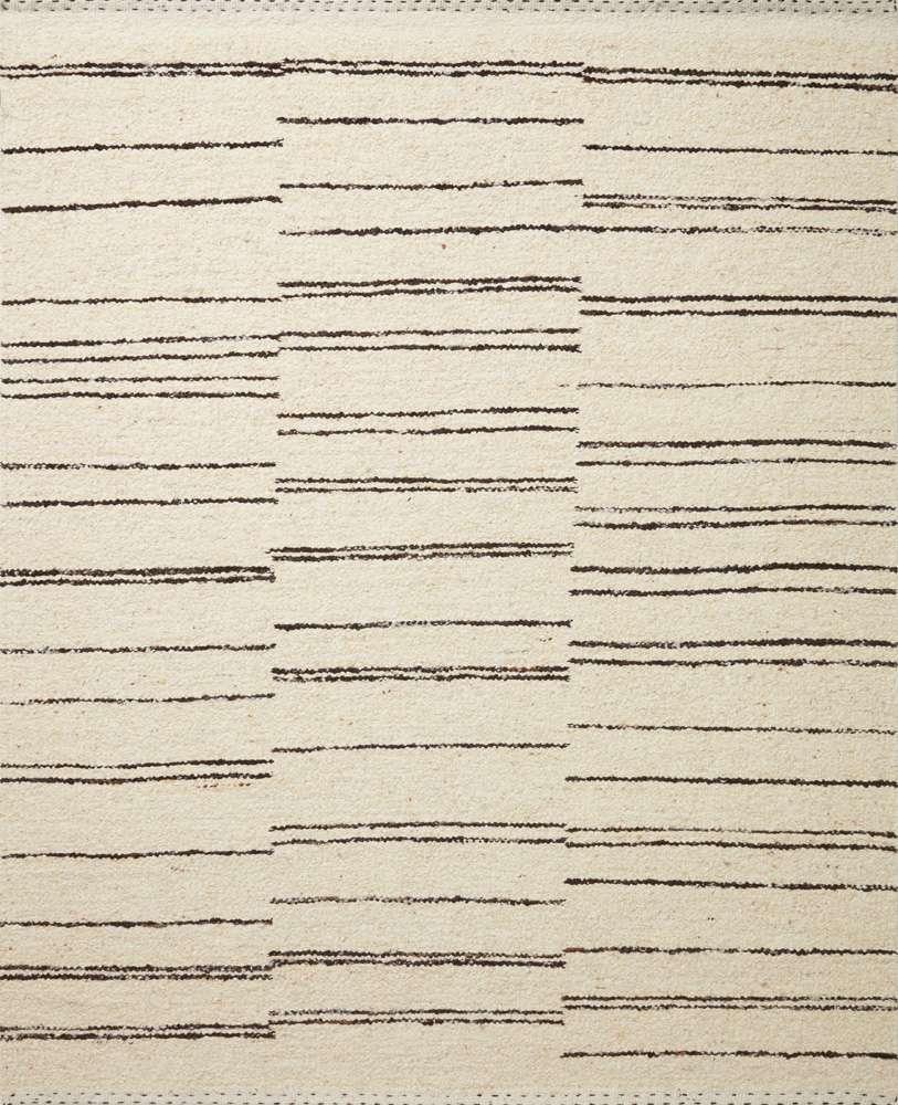 Loloi - Roman Natural / Charcoal 18in x 18in Sample Rug - ROMAROM-04NACC160S veiw 1