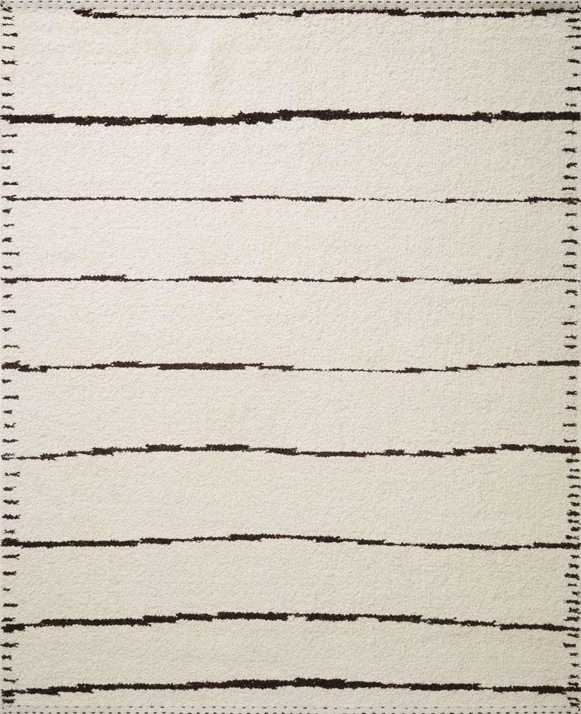 Loloi - Roman Ivory / Black 4-0in x 6-0in Accent Rug - ROMAROM-05IVBL4060 veiw 1