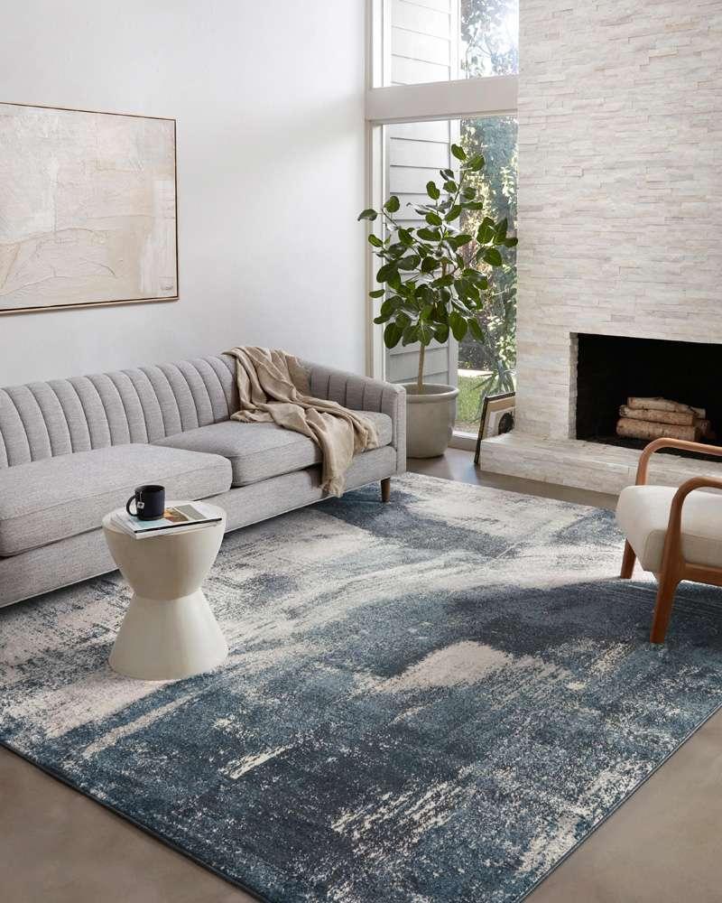 Loloi - Spirit Indigo / Ivory 9-4in x 13 Area Rug - SPRTSPI-04INIV94D0 veiw 2