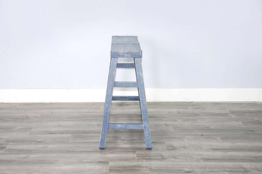 Sunny Designs - Marina -  Ocean Blue 30H Bench, Wood Seat - 1671OB-30 veiw 3