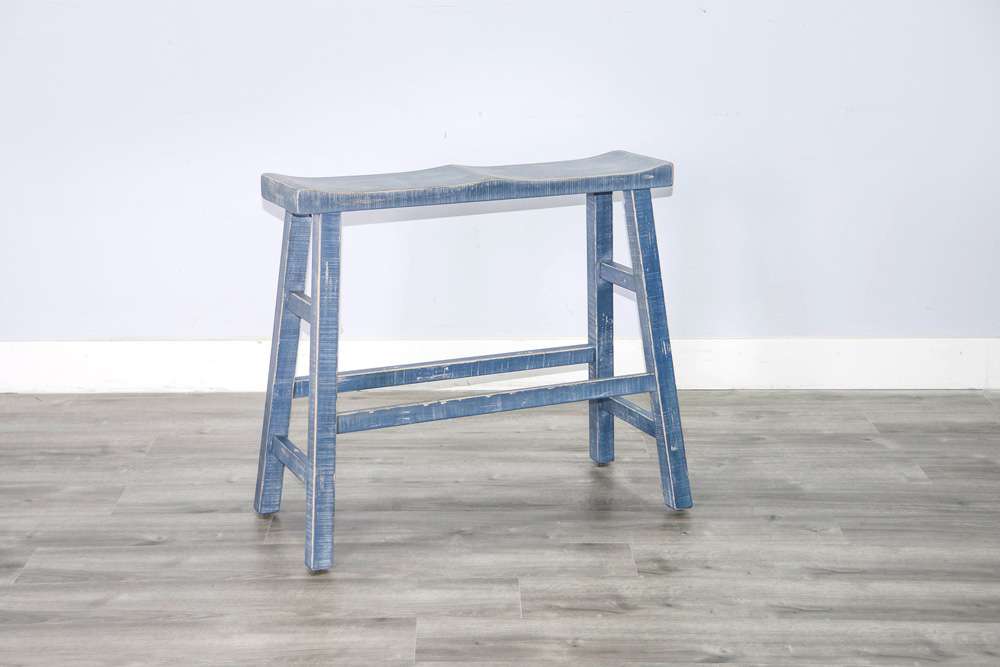 Sunny Designs - Marina -  Ocean Blue 30H Bench, Wood Seat - 1671OB-30 veiw 4