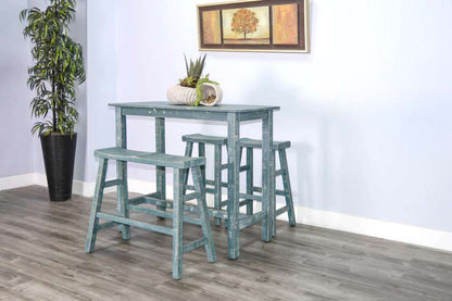 Sunny Designs - Marina -  Sea Grass 30H Bench, Wood Seat - 1671SG-30 veiw 4