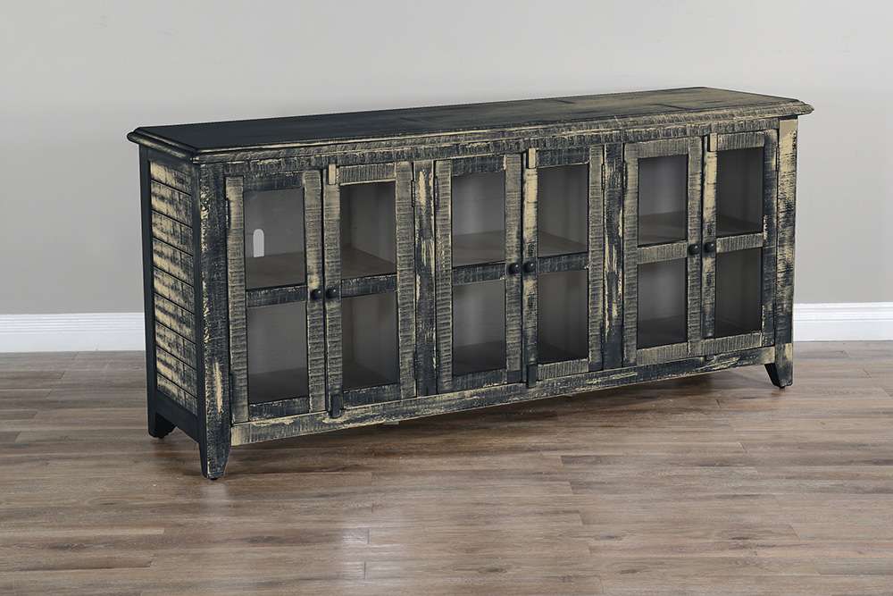 Sunny Designs - Marina -  Black Sand 70in TV Console - 3628BS-70 veiw 1