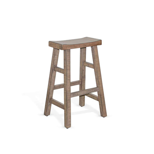 Sunny Designs - Marina -  Beach Pebble Bar Saddle Seat Stool, Wood Seat (Set of 2) - 1768BP-30 veiw 1