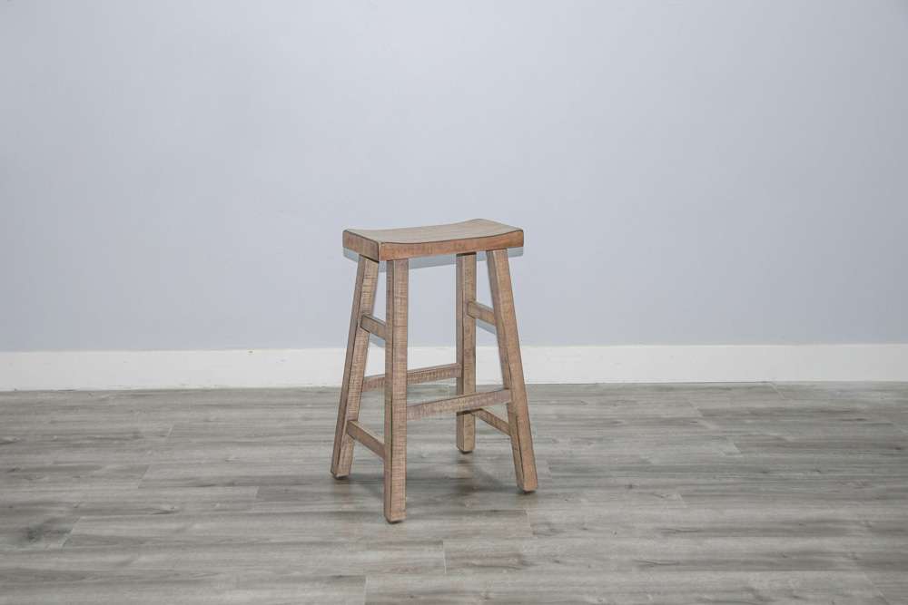 Sunny Designs - Marina -  Beach Pebble Bar Saddle Seat Stool, Wood Seat (Set of 2) - 1768BP-30 veiw 3
