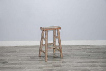 Sunny Designs - Marina -  Beach Pebble Bar Saddle Seat Stool, Wood Seat (Set of 2) - 1768BP-30 veiw 3