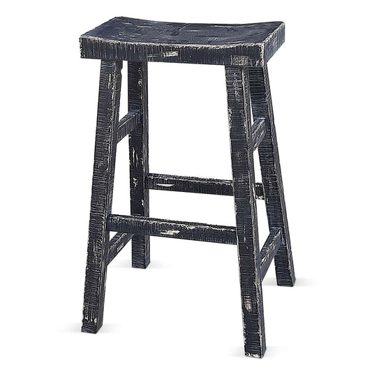 Sunny Designs - Marina -  Black Sand Bar Saddle Seat Stool, Wood Seat (Set of 2) - 1768BS-30 veiw 1