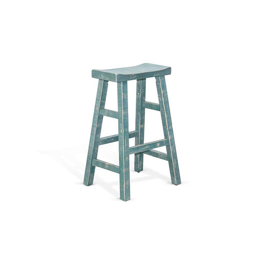 Sunny Designs - Marina -  Sea Grass Bar Saddle Seat Stool, Wood Seat (Set of 2) - 1768SG-30 veiw 1