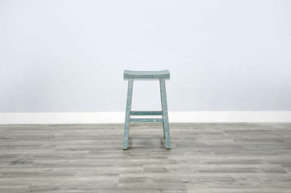 Sunny Designs - Marina -  Sea Grass Bar Saddle Seat Stool, Wood Seat (Set of 2) - 1768SG-30 veiw 2