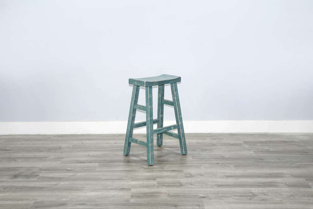 Sunny Designs - Marina -  Sea Grass Bar Saddle Seat Stool, Wood Seat (Set of 2) - 1768SG-30 veiw 3