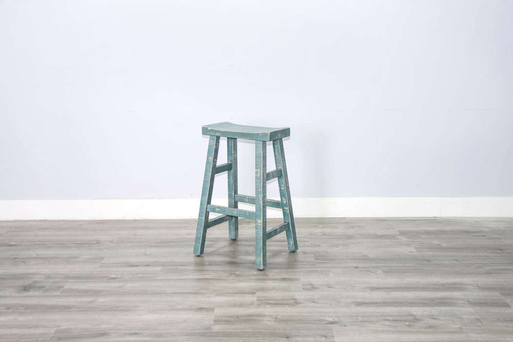 Sunny Designs - Marina -  Sea Grass Bar Saddle Seat Stool, Wood Seat (Set of 2) - 1768SG-30 veiw 5