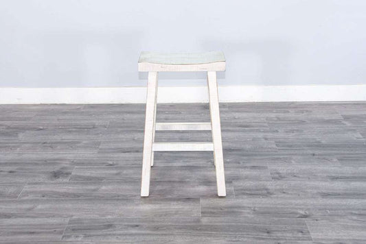 Sunny Designs - Marina -  White Sand Bar Saddle Seat Stool, Wood Seat (Set of 2) - 1768WS-30 veiw 2