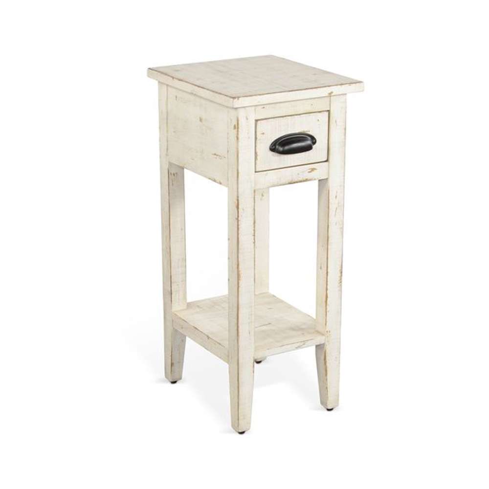 Sunny Designs - Marina -  White Sand Chair Side Table - 2077WS veiw 1