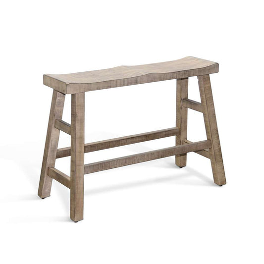 Sunny Designs - Marina -  Beach Pebble Counter Bench, Wood Seat - 1671BP-24 veiw 1