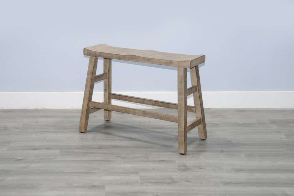 Sunny Designs - Marina -  Beach Pebble Counter Bench, Wood Seat - 1671BP-24 veiw 4