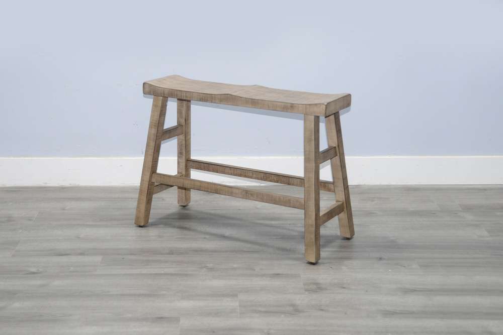 Sunny Designs - Marina -  Beach Pebble Counter Bench, Wood Seat - 1671BP-24 veiw 5