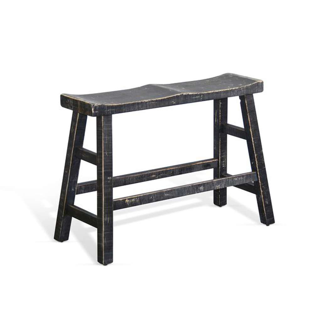 Sunny Designs - Marina -  Black Sand Counter Bench, Wood Seat - 1671BS-24 veiw 1