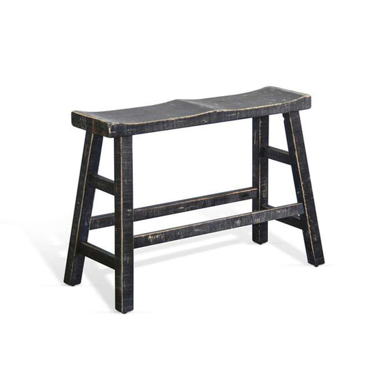 Sunny Designs - Marina -  Black Sand Counter Bench, Wood Seat - 1671BS-24 veiw 1