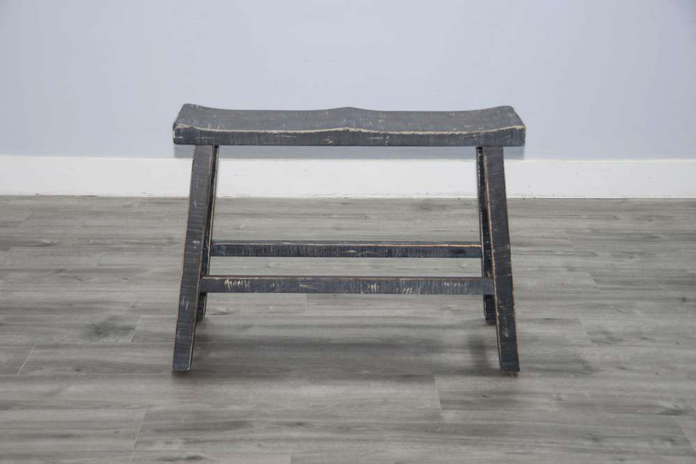 Sunny Designs - Marina -  Black Sand Counter Bench, Wood Seat - 1671BS-24 veiw 2