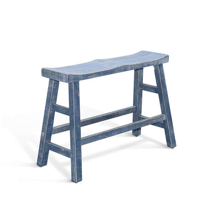 Sunny Designs - Marina -  Ocean Blue Counter Bench, Wood Seat - 1671OB-24 veiw 1