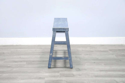Sunny Designs - Marina -  Ocean Blue Counter Bench, Wood Seat - 1671OB-24 veiw 3