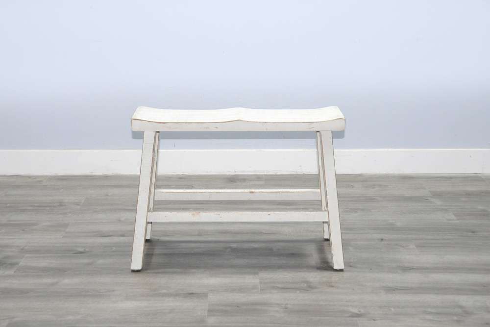 Sunny Designs - Marina -  White Sand Counter Bench, Wood Seat - 1671WS-24 veiw 2