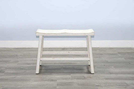 Sunny Designs - Marina -  White Sand Counter Bench, Wood Seat - 1671WS-24 veiw 2