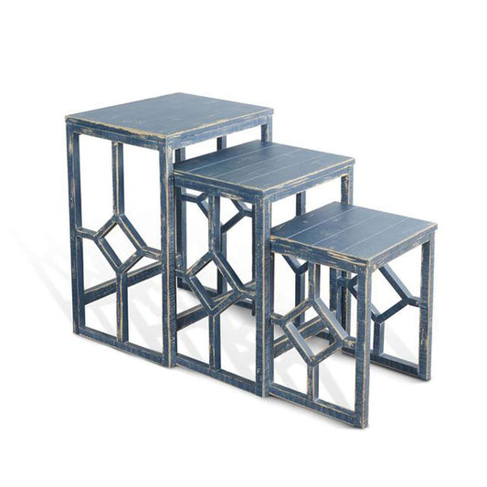 Sunny Designs - Marina -  Ocean Blue Nesting Table - 2087OB veiw 1