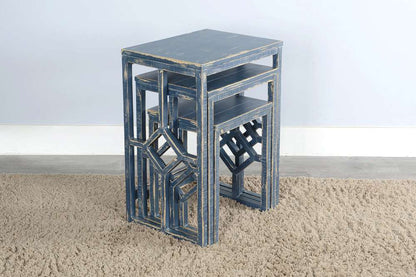 Sunny Designs - Marina -  Ocean Blue Nesting Table - 2087OB veiw 2