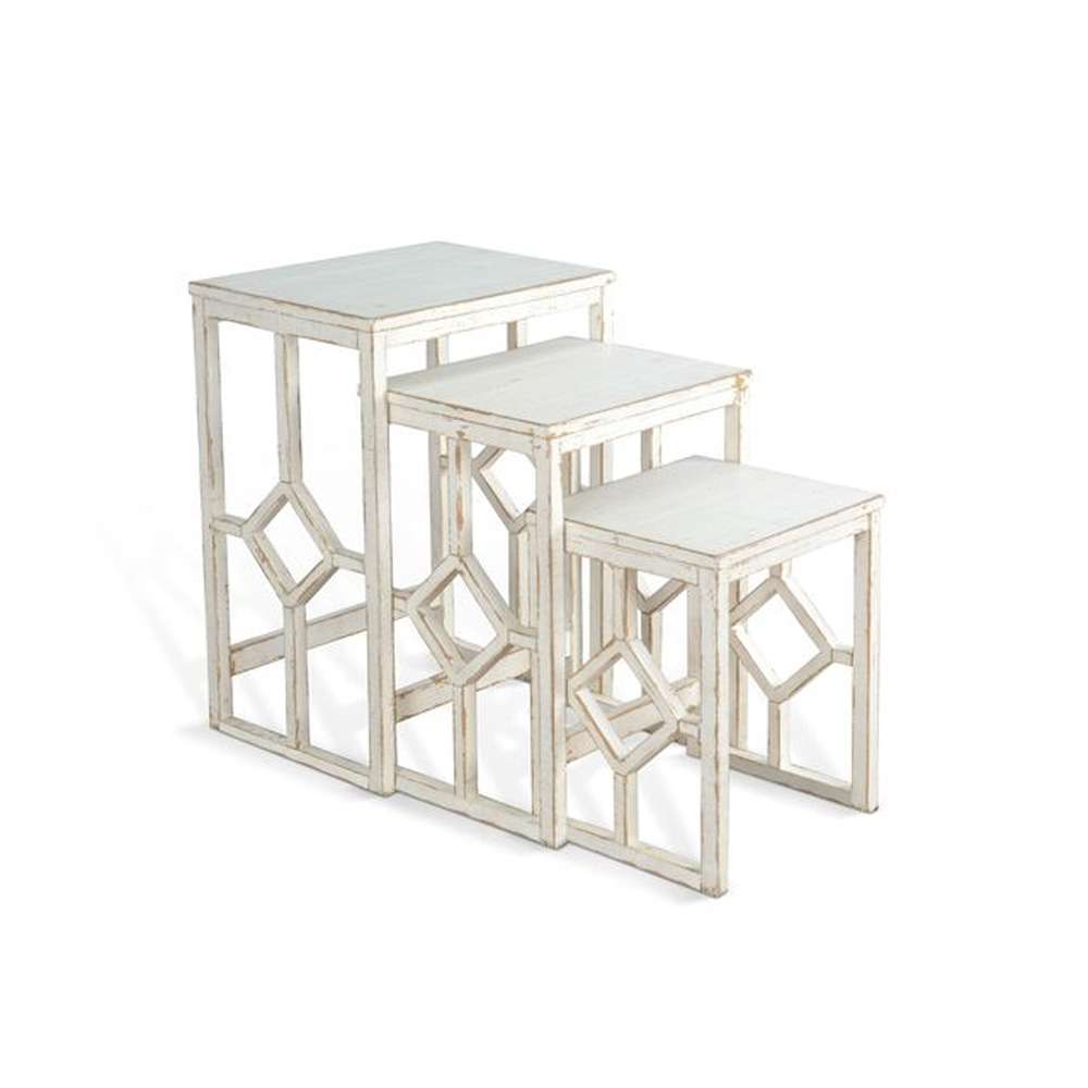 Sunny Designs - Marina -  White Sand Nesting Table - 2087WS veiw 1