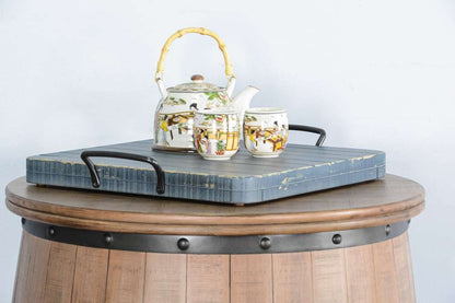 Sunny Designs - Marina -  Ocean Blue Ottoman Tray - 2098OB veiw 3