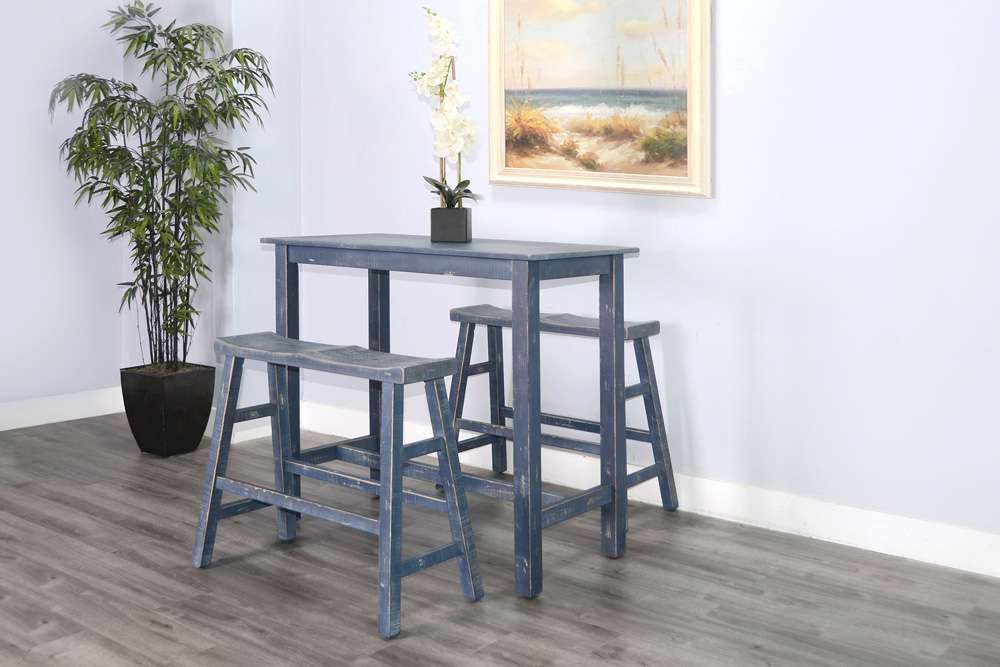 Sunny Designs - Marina -  Ocean Blue Pub Table - 1172OB-42 veiw 6