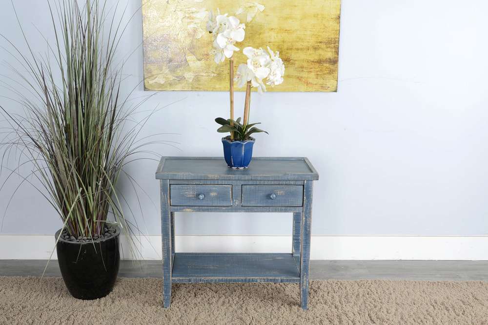 Sunny Designs - Marina -  Ocean Blue Side Table - 2091OB veiw 2