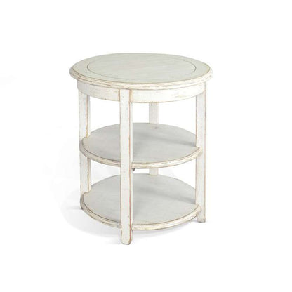 Sunny Designs - Marina -  White Sand Side Table - 2085WS veiw 1
