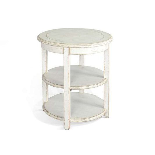 Sunny Designs - Marina -  White Sand Side Table - 2085WS veiw 1