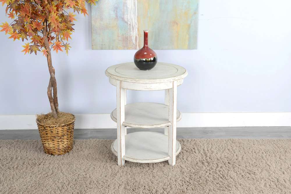 Sunny Designs - Marina -  White Sand Side Table - 2085WS veiw 2