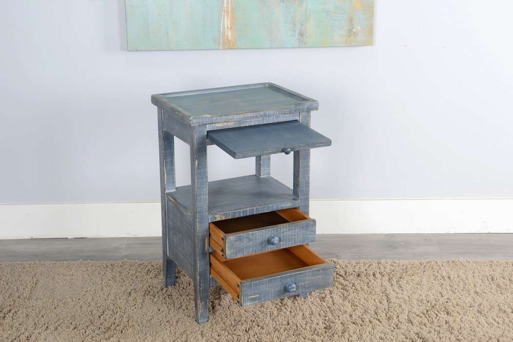 Sunny Designs - Marina -  Ocean Blue Side Table - 2086OB veiw 3