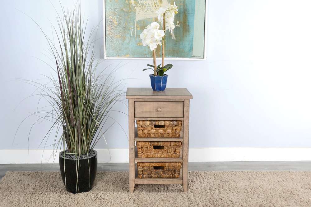 Sunny Designs - Marina -  Beach Pebble Storage Table - 2093BP veiw 2