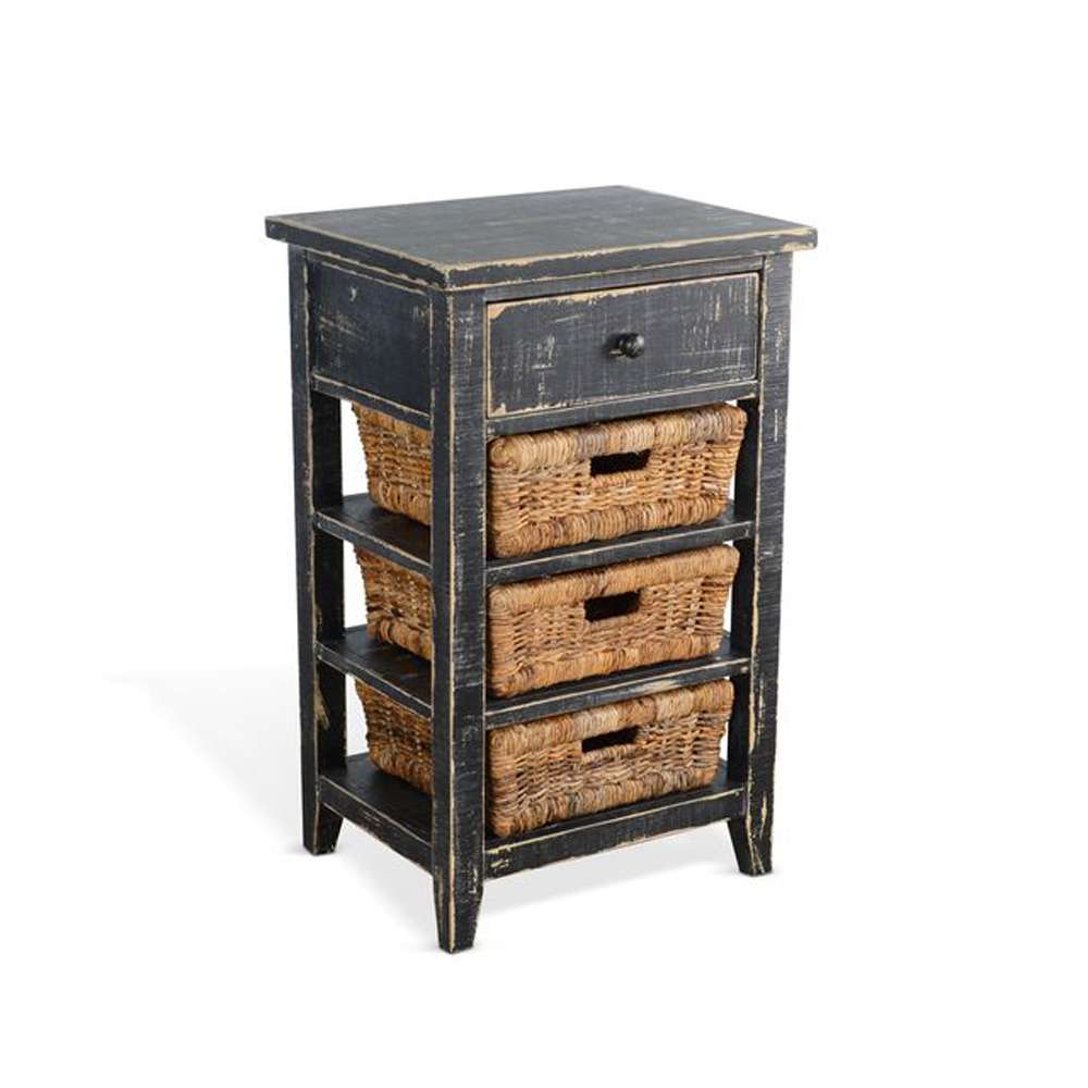 Sunny Designs - Marina -  Black Sand Storage Table - 2093BS veiw 1
