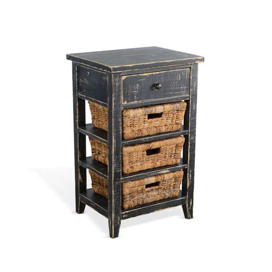Sunny Designs - Marina -  Black Sand Storage Table - 2093BS veiw 1