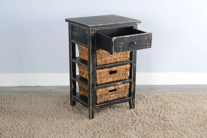 Sunny Designs - Marina -  Black Sand Storage Table - 2093BS veiw 3