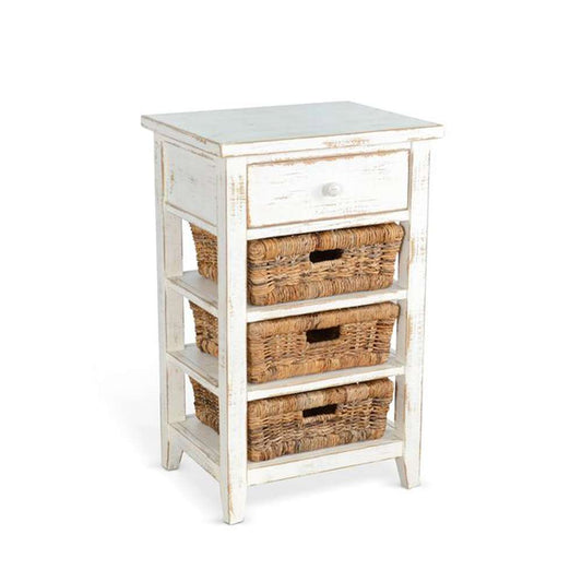 Sunny Designs - Marina -  White Sand Storage Table - 2093WS veiw 1